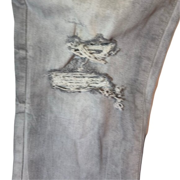 Jordan Craig Ross Mens Distressed Skinny Fit Jeans 40x32 Ripped Knees Frayed Hem - Picture 7 of 16